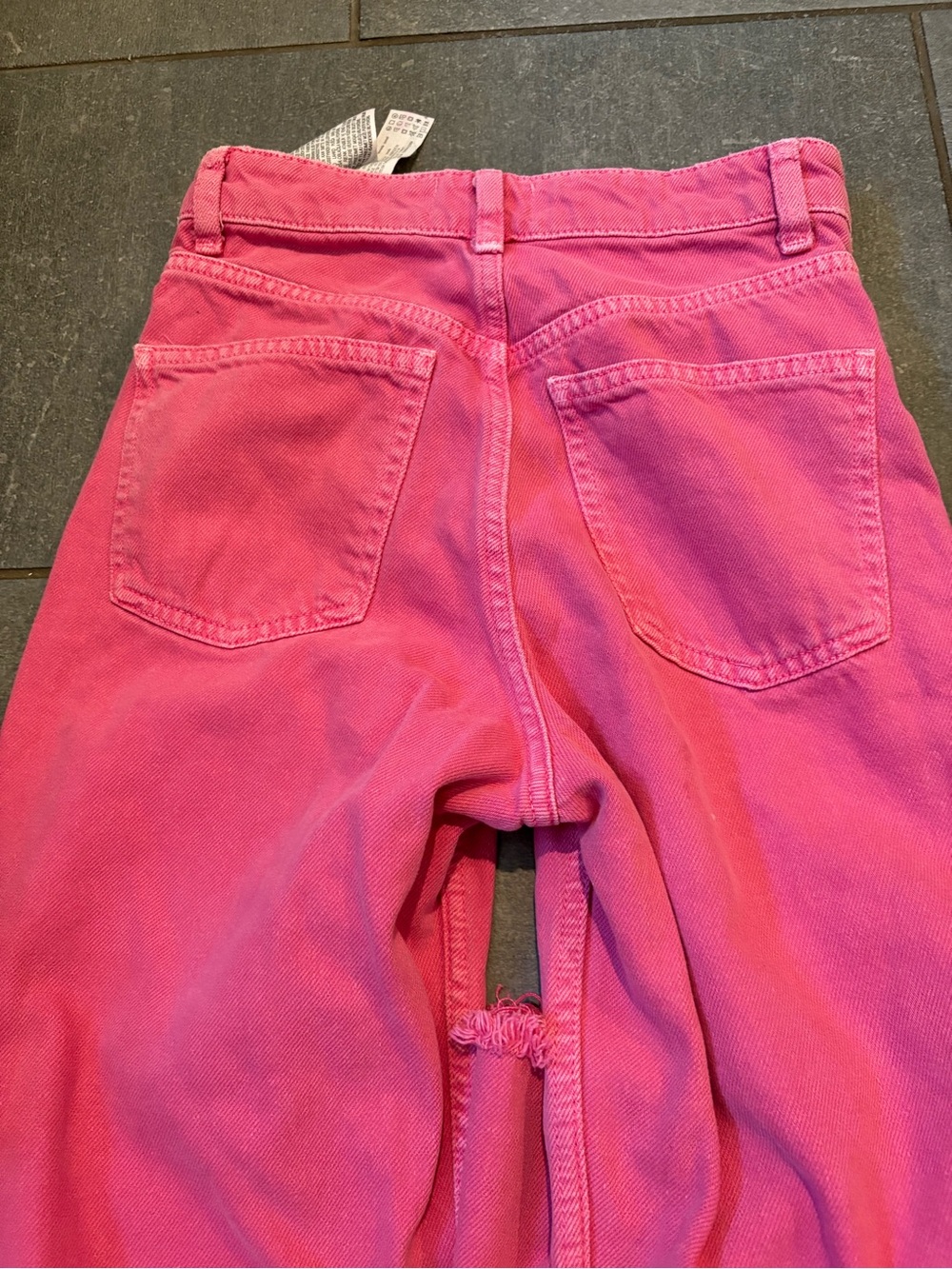 Zara Bright Pink Wide-Leg Jeans